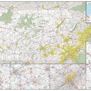 Pennsylvania State Wall Map - Large by MapSherpa