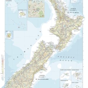 New Zealand Wall Map by The Times