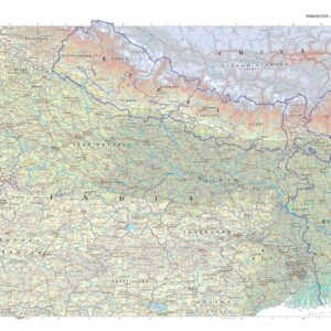 Himalaya and Ganges Plain Wall Map by The Times
