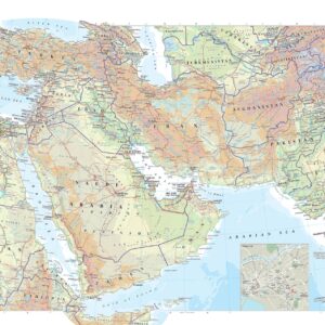 Asia (Southwest) Wall Map by The Times
