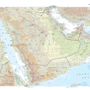 Arabian Peninsula Wall Map by The Times