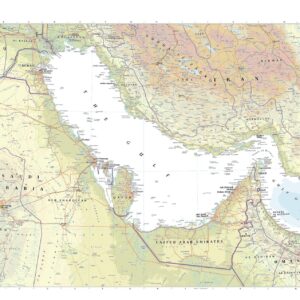 Gulf States Wall Map by The Times