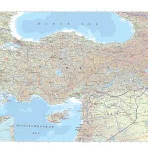 Turkey Wall Map by The Times