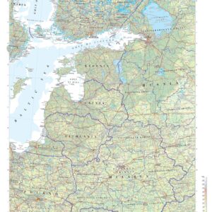 Baltic States Wall Map by The Times
