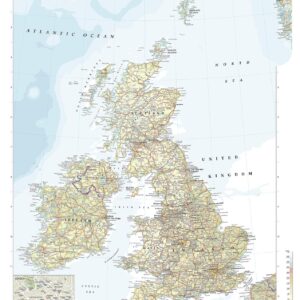 United Kingdom and Ireland Wall Map by The Times