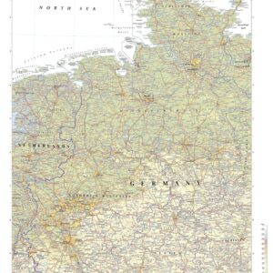 Germany (Northwest) Wall Map by The Times