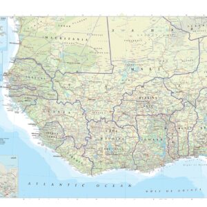 West Africa Wall Map by The Times