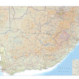 South Africa Wall Map by The Times