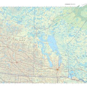 Prairies (Canada) Wall Map by The Times