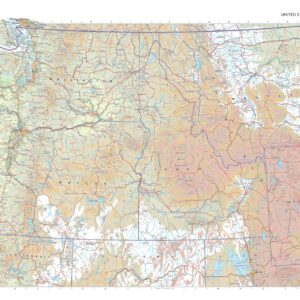 United States (Northwest) Wall Map by The Times