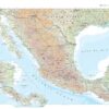 Mexico and Central America Wall Map by The Times