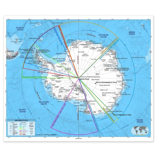 7 Continent Advanced Physical Classroom Pull Down Map Set w/ Backboard by BrightWay Educational - Image 8