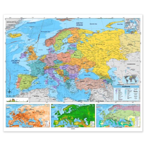Europe Advanced Political Classroom Wall Map by BrightWay Educational - Image 2