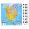 North America Advanced Political Classroom Wall Map by BrightWay Educational
