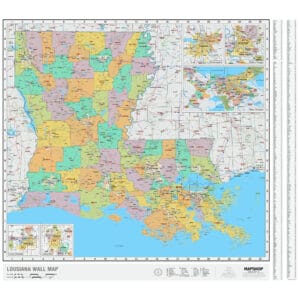 Detailed map of Louisiana featuring county boundaries, major roads, highways, cities, lakes, and natural landmarks for accurate navigation and geographic reference.