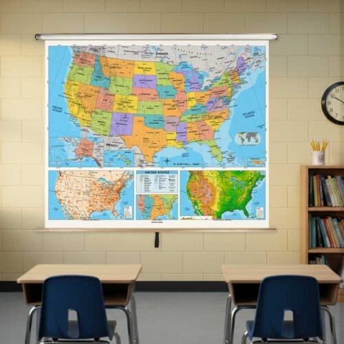 Classroom Pull-Down Maps